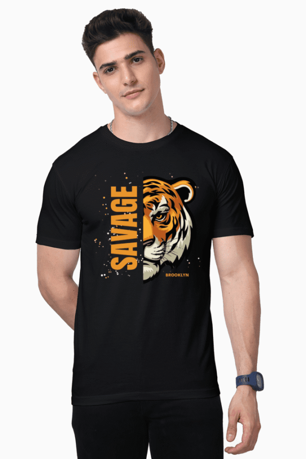 Unisex Supima T-Shirt – Savage Tiger Illustration | Brooklyn Style