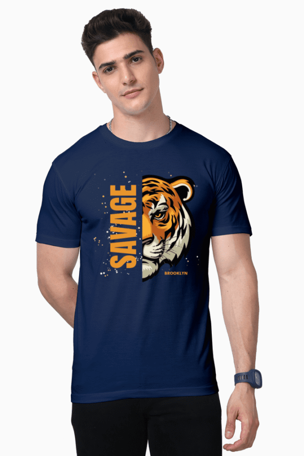 Unisex Supima T-Shirt – Savage Tiger Illustration | Brooklyn Style
