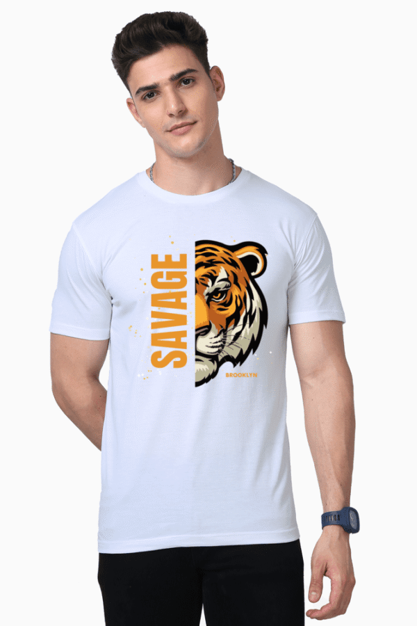 Unisex Supima T-Shirt – Savage Tiger Illustration | Brooklyn Style