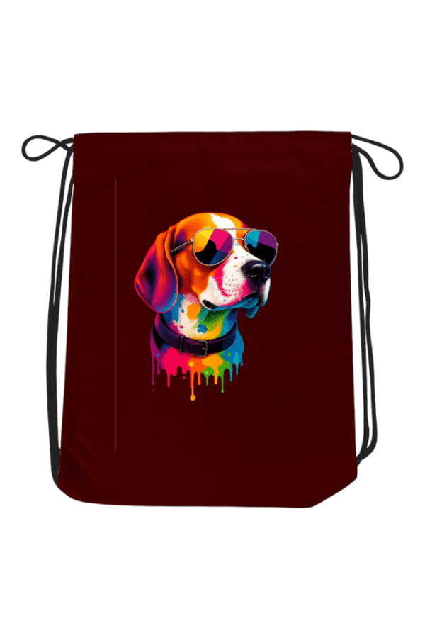 Cool Beagle Dog Print Drawstring Bag – Stylish Unisex Gym & Travel Backpack