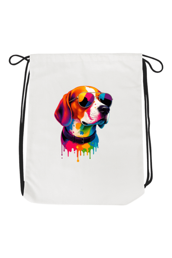 Cool Beagle Dog Print Drawstring Bag – Stylish Unisex Gym & Travel Backpack