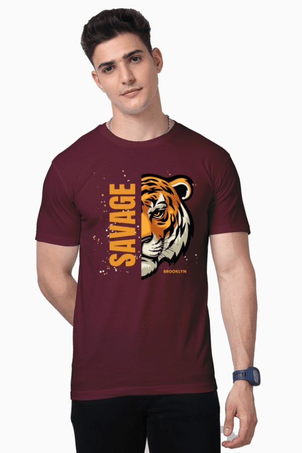Unisex Supima T-Shirt – Savage Tiger Illustration | Brooklyn Style