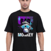 Bad Monkey Unisex Oversized Graphic T-Shirt – Black & Purple Urban Style